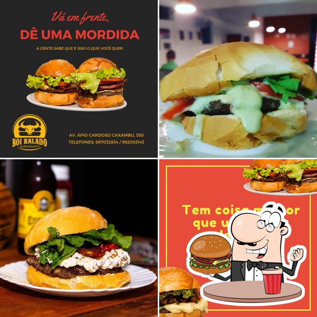 Peça um hambúrguer no Boi Ralado Hamburgueria