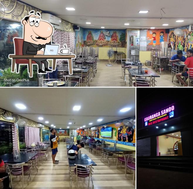 The interior of Gauranga Sahoo Mishthan Bhandar