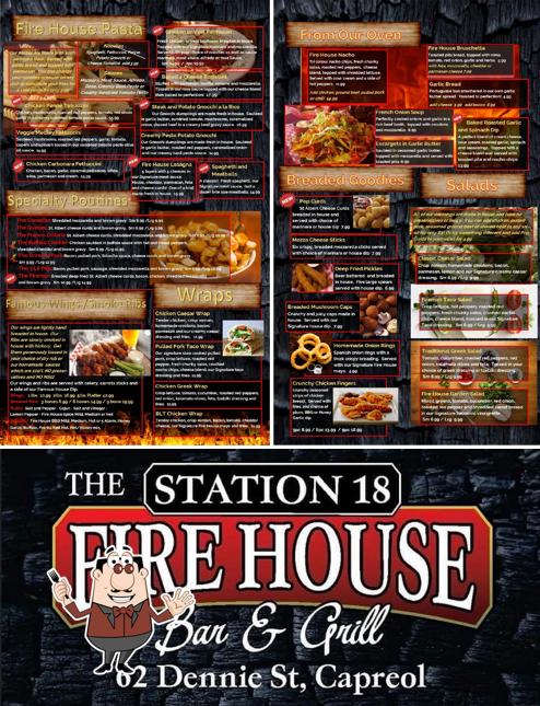 Fire House Bar and Grill se distingue por su comida y interior