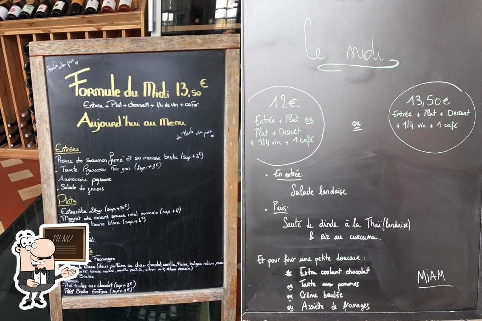 Le Hâvre de Paix offre un tableau affichant le menu