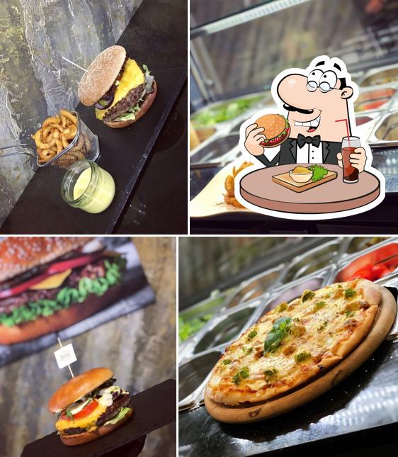 Hamburger at Aplix Pizza Pasta & Burger