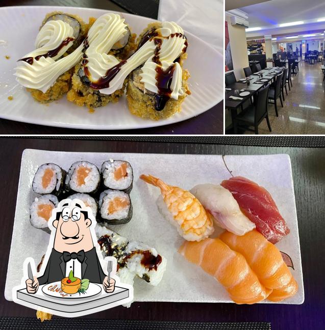 Questa è la immagine che mostra la cibo e interni di Tokyo sushi