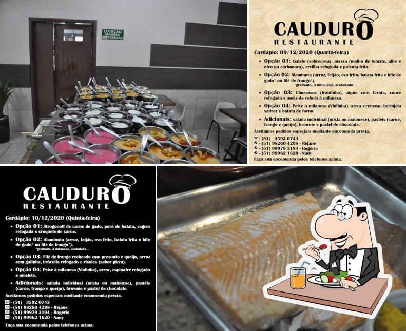 Comida em Restaurante Cauduro