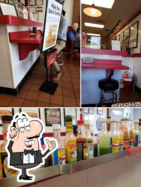 The interior of Firehouse Subs Griffin