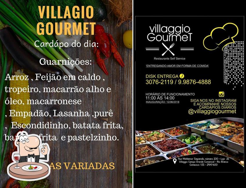 Comida em Restaurante Villaggio Gourmet