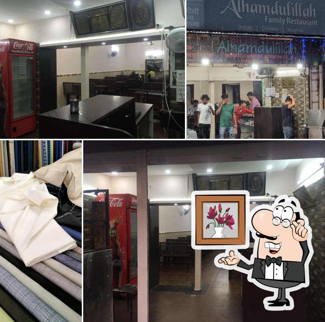 The interior of Alhamdulillah Non Veg Restaurant