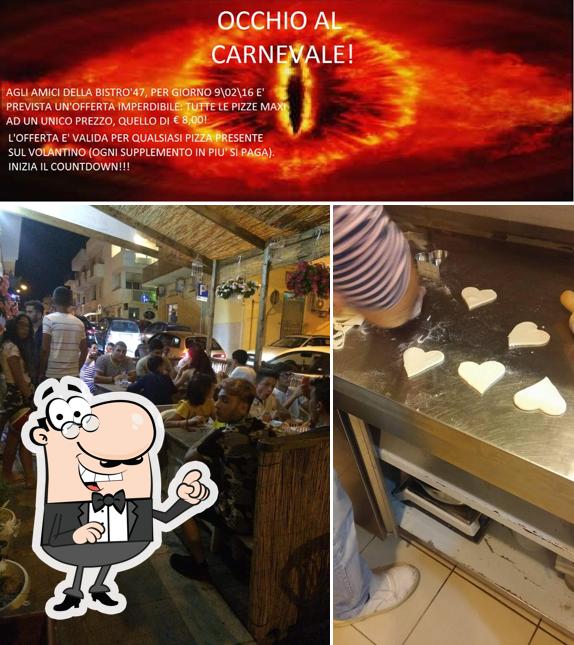Dai un’occhiata alla foto che raffigura la esterno e interni di Pizzeria Bistrò 47