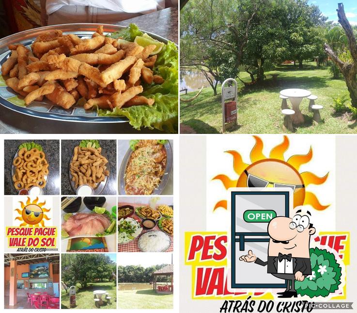 Dê uma olhada a foto ilustrando exterior e comida no Pesque-Pague Vale do Sol