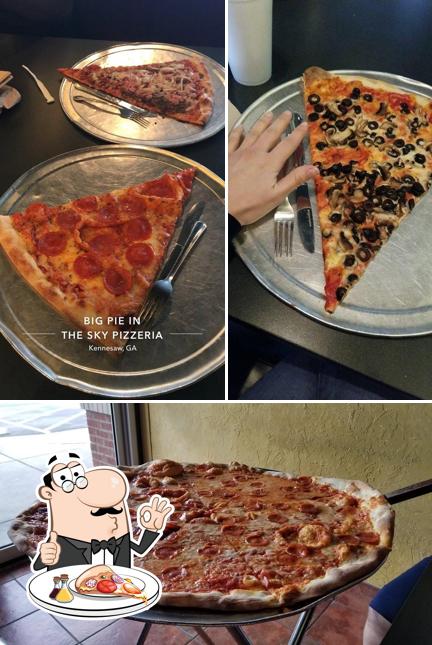 Elige una pizza en Big Pie In the Sky Pizzeria