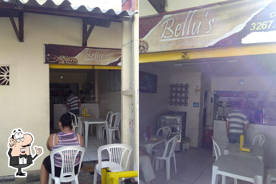 O interior do Bellu's Lanches, Doces e Salgados