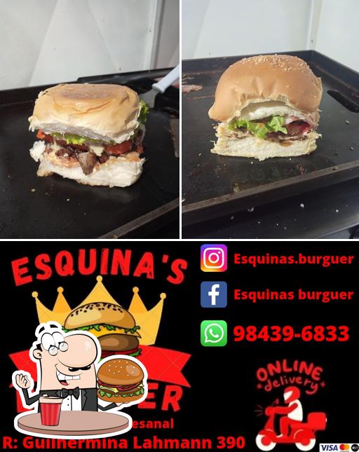 Peça um hambúrguer no Esquinas do Burger