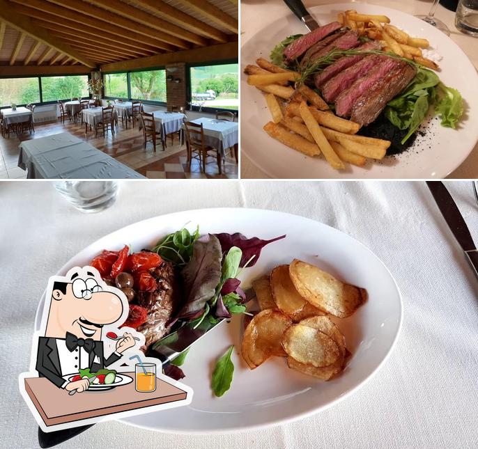 Tra le diverse cose da Ristorante Locanda Dell'Arzente si possono trovare la cibo e interni