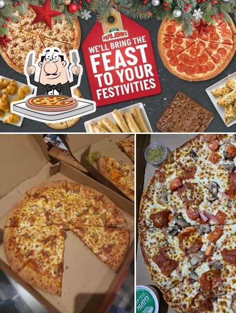 Try out pizza at Papa Johns Pizza