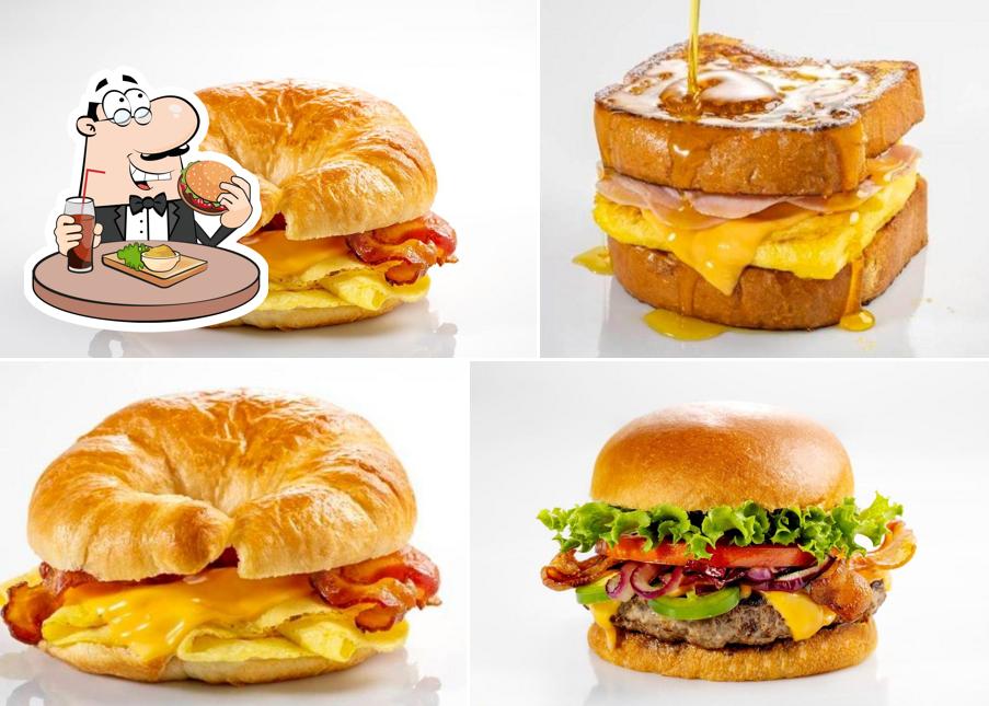 Get a burger at Fusion Fresh