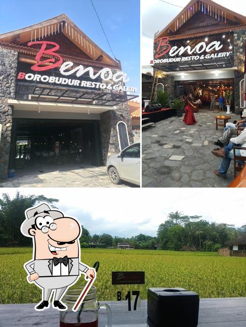 Enjoy the view outside Benoa Borobudur Resto & Gallery