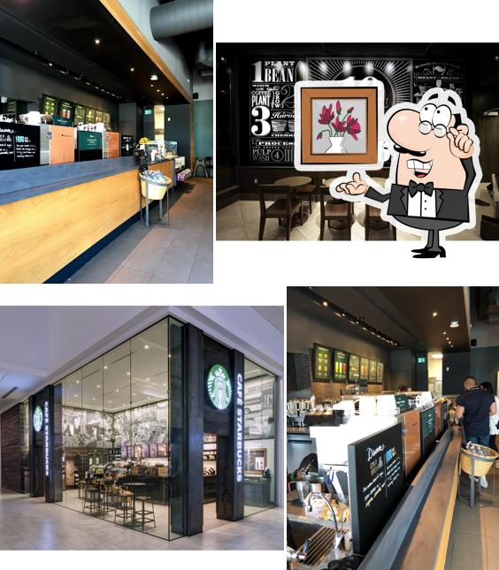 L'intérieur de Starbucks