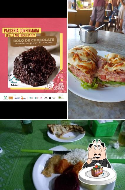 Bolo de chocolate em Casa de Farinha Pipa