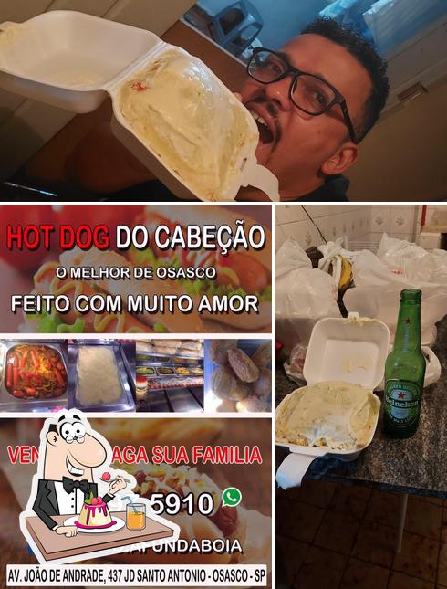 Hot Dog Do Cabeção serve uma gama de pratos doces