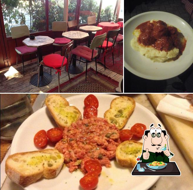Tra le diverse cose da Polpetta D. O. C. si possono trovare la cibo e interni