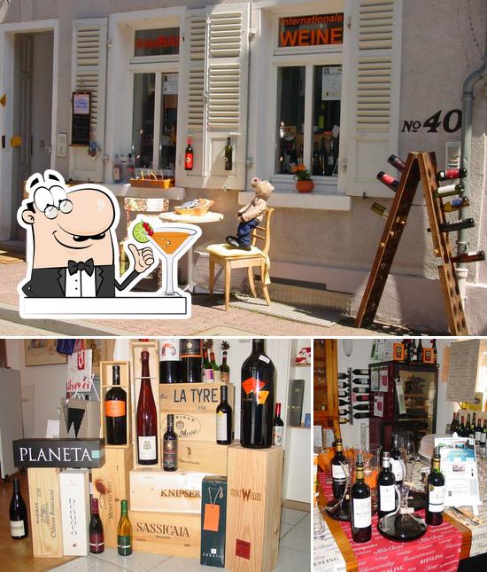 Among different things one can find drink and interior at Wein Galerie Kostbar