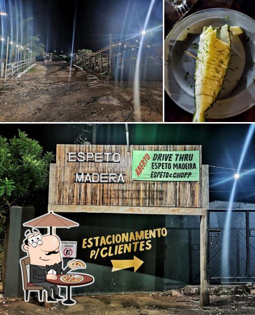 Entre diferentes coisas, exterior e comida podem ser encontrados a Espeto Madera