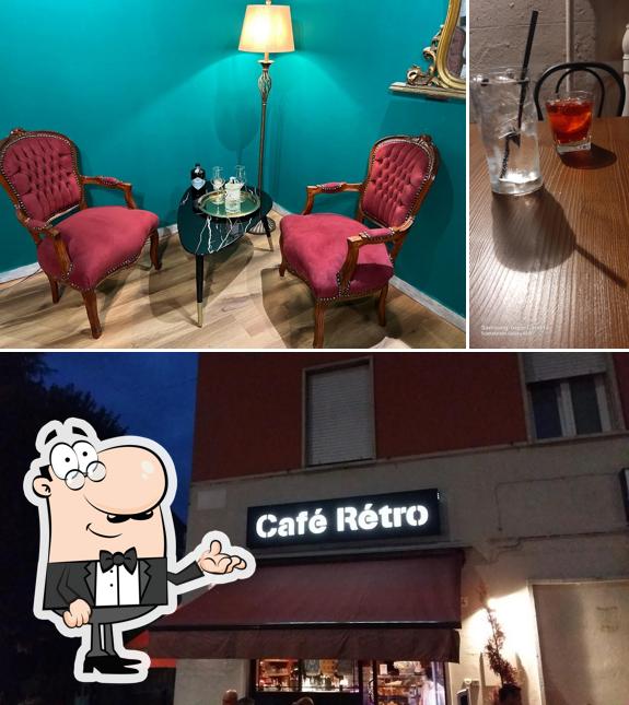 Gli interni di Café Rétro