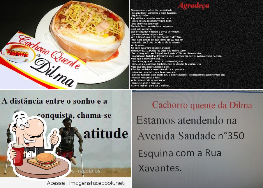 Experimente um hambúrguer no Cachorro - quente da Dilma