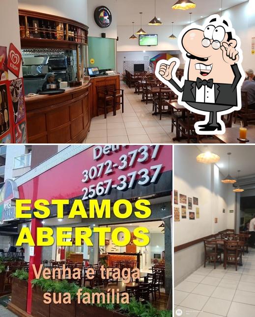 O interior do Pizzaria Mais Brasil