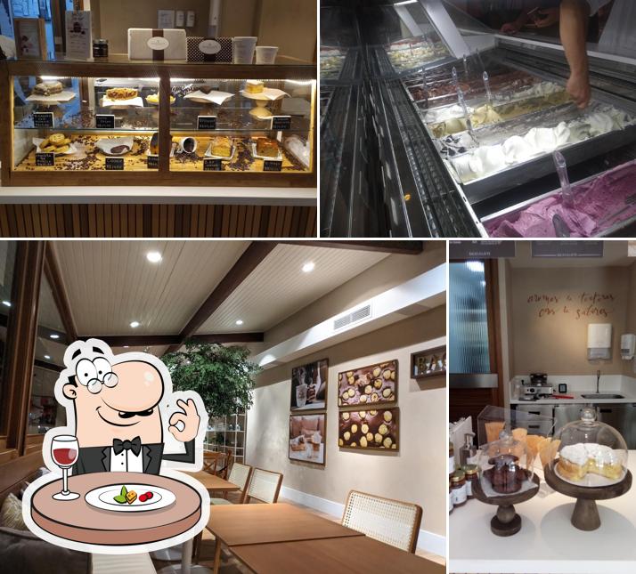 Dê uma olhada a foto ilustrando comida e mesa de jantar a Bacio di Latte - Perdizes Cardoso De Almeida