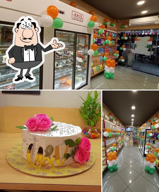 The picture of Atul Bakery Nanavati Chowk, Rajkot’s interior and cake