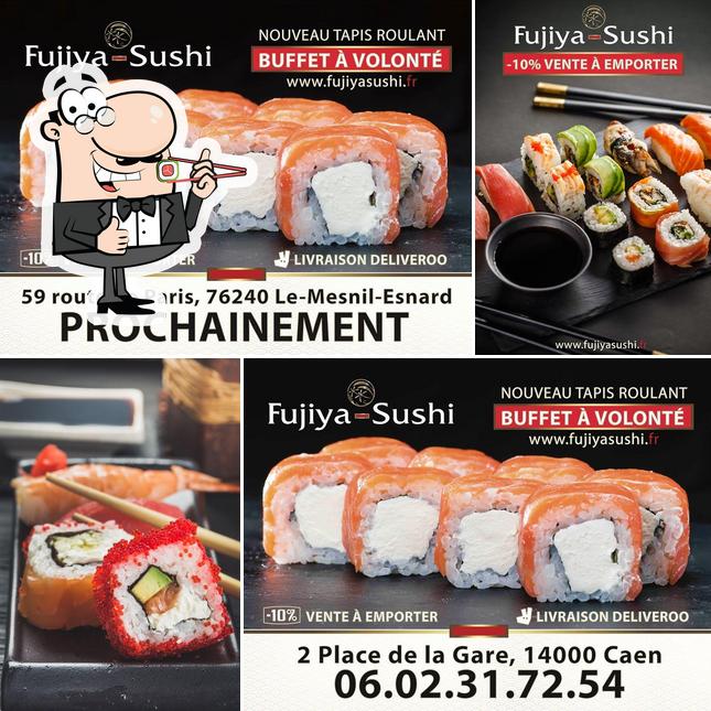 Les sushi sont offerts par Fujiya Sushi