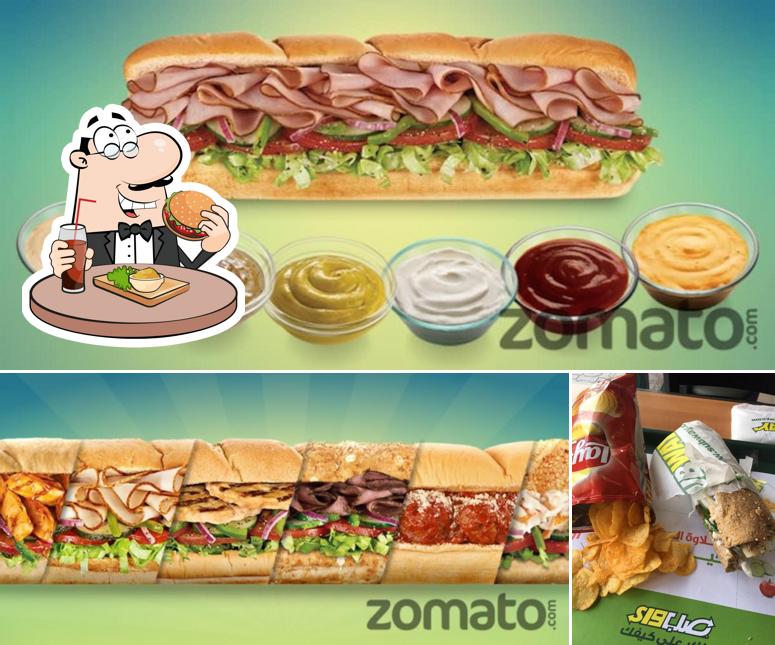 Order a burger at Subway