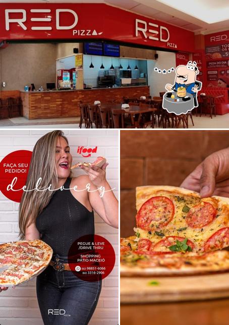 Esta é a foto ilustrando comida e interior a Red pizza