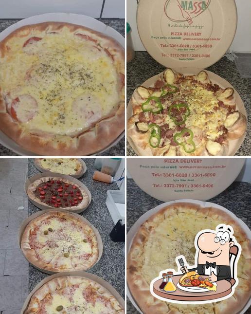 Consiga diferentes variedades de pizza