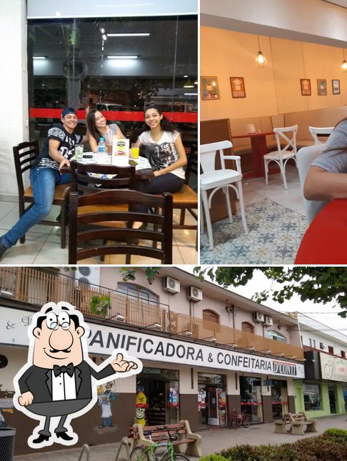 O interior do Padaria & Confeitaria D'Conti