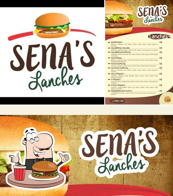 Peça um hambúrguer no Sena's Lanches