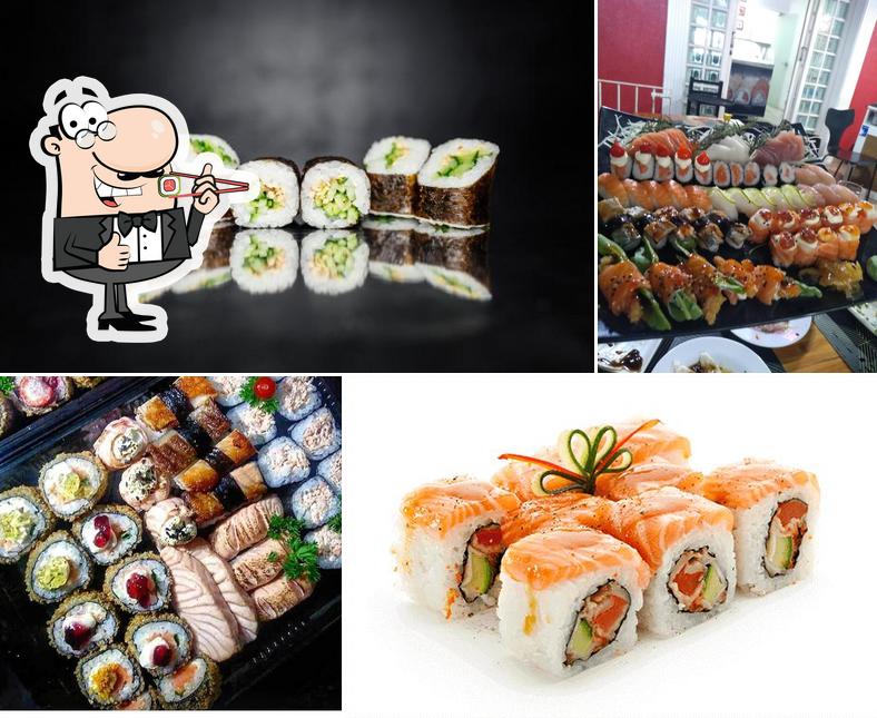 Escolha diferentes opções de sushi