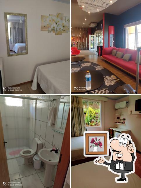 O interior do Pousada Recanto Vó Eni
