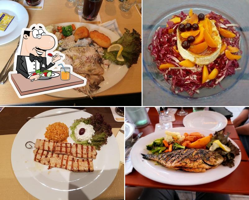 Еда в "Restaurant Afroditi im BurgStadt Hotel"