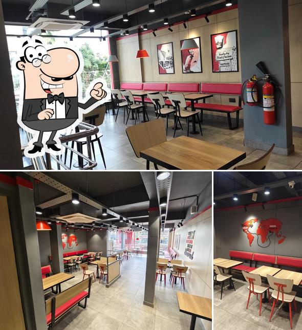 Take a seat at one of the tables at KFC