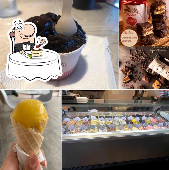 Santo Gelato oferece uma variedade de pratos doces