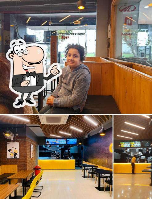 The interior of Biggies Burger: Bhogpur