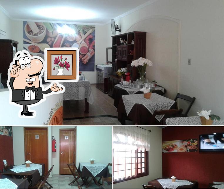 O interior do Dilícia Marmitex Marmitaria em Taubaté