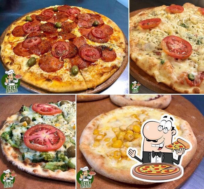 Consiga pizza no Derek Pizzas e Eventos