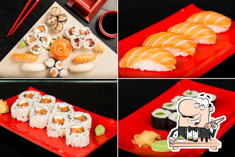 Rolos de sushi são oferecidos por Sushidu