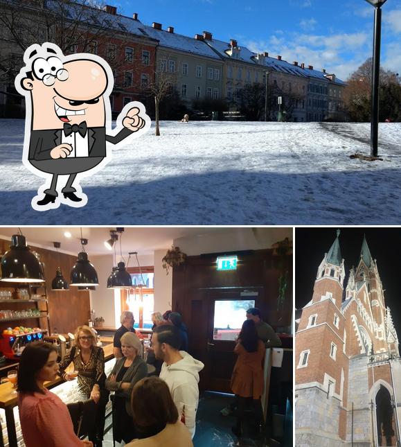 Observa las imágenes que muestran exterior y barra de bar en Restaurant Kirchenwirt (ehem. Klamminger)