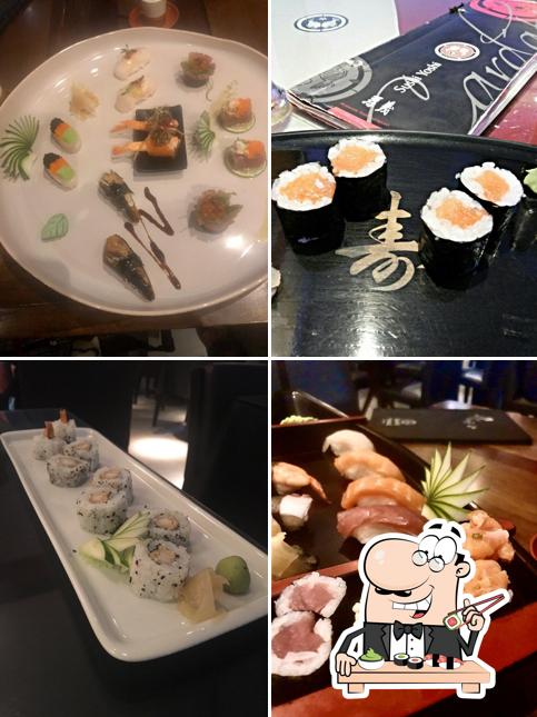 Escolha diferentes opções de sushi