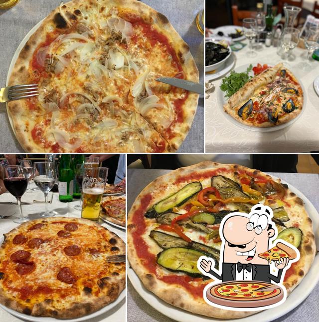 A Ristorante Pizzeria Acquario, puoi assaggiare una bella pizza