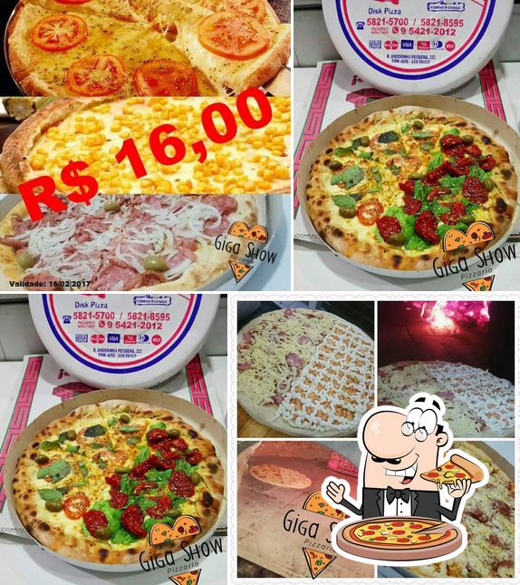 Consiga diferentes tipos de pizza