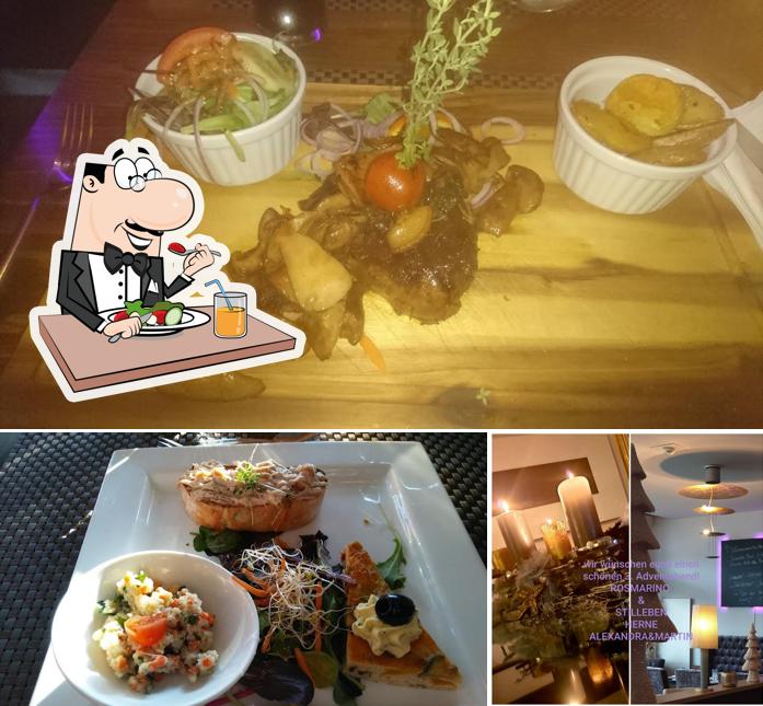 Это снимок, где изображены еда и доска для меню в Rosmarino Ristorante & Catering